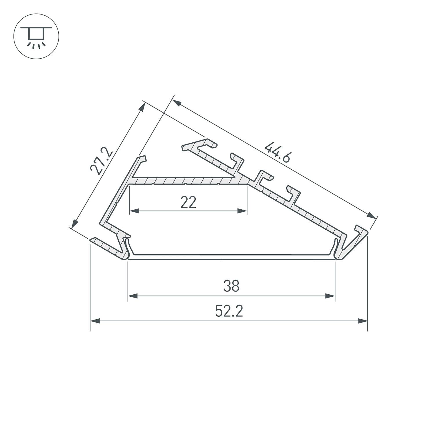Профиль Arlight Klus-P45 025469