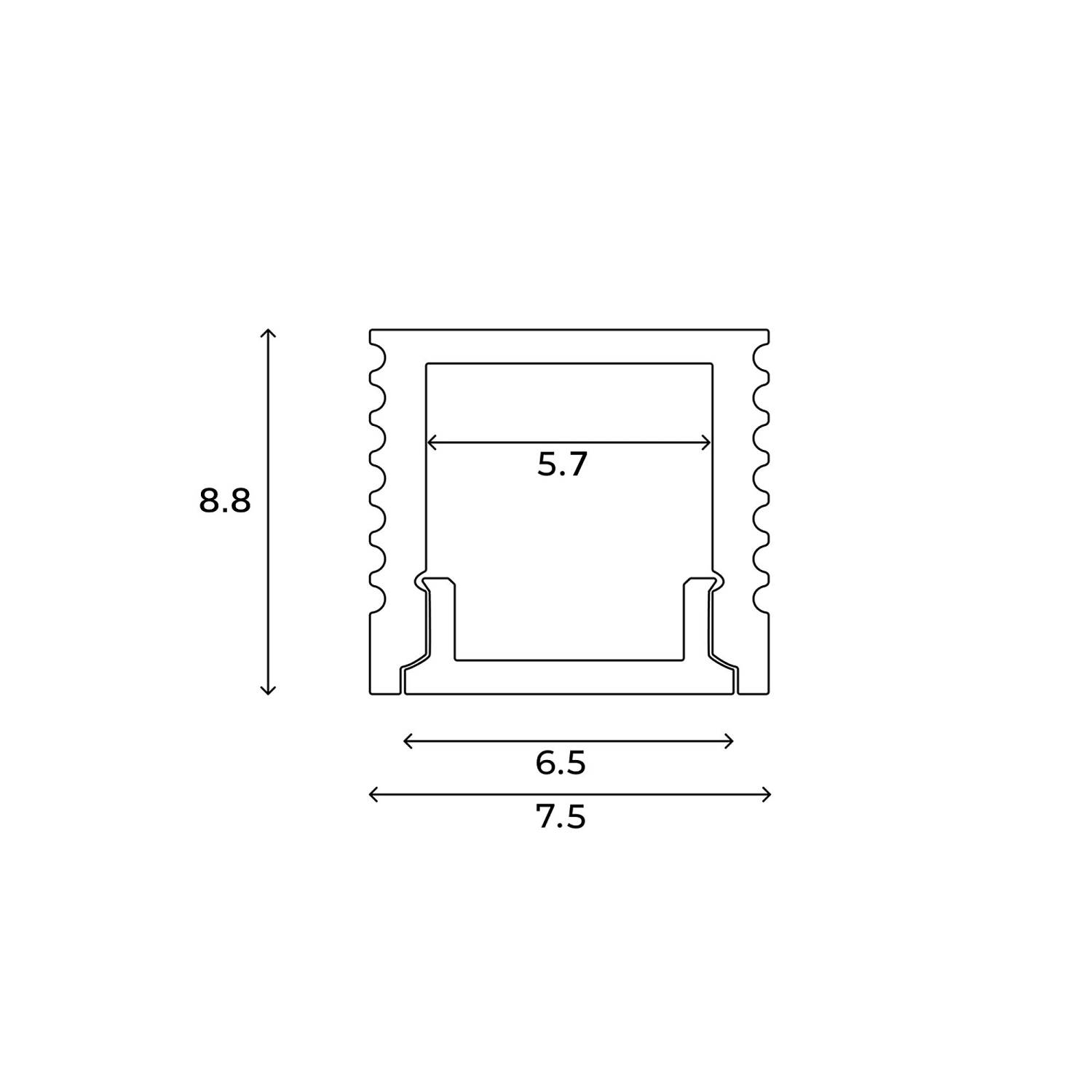 Накладной профиль для светодиодной ленты-2м, белый Hesby Lighting Line HSBL_0198