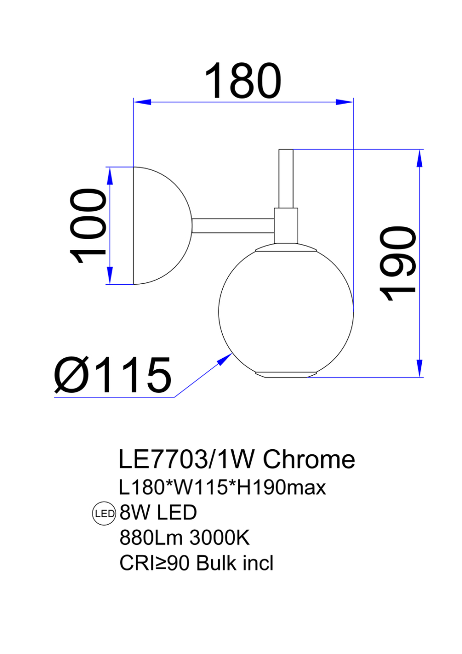 Настенное бра LEON Aurore LE7703/1W Gold