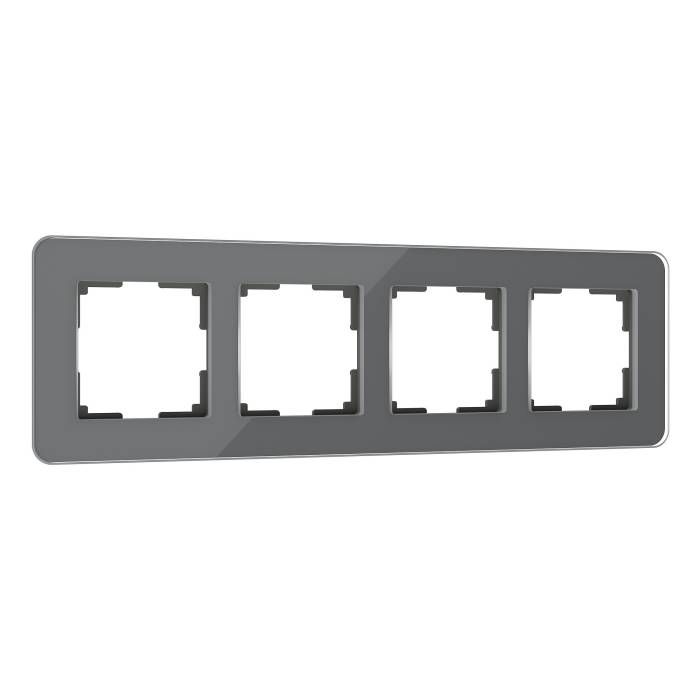 Рамка Werkel Elite графит W0042440/ Рамка на 4 поста Elite (графит, стекло)