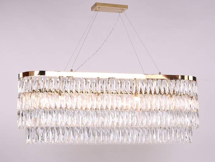 Подвесная хрустальная люстра 10120 Newport 10128+8/S gold