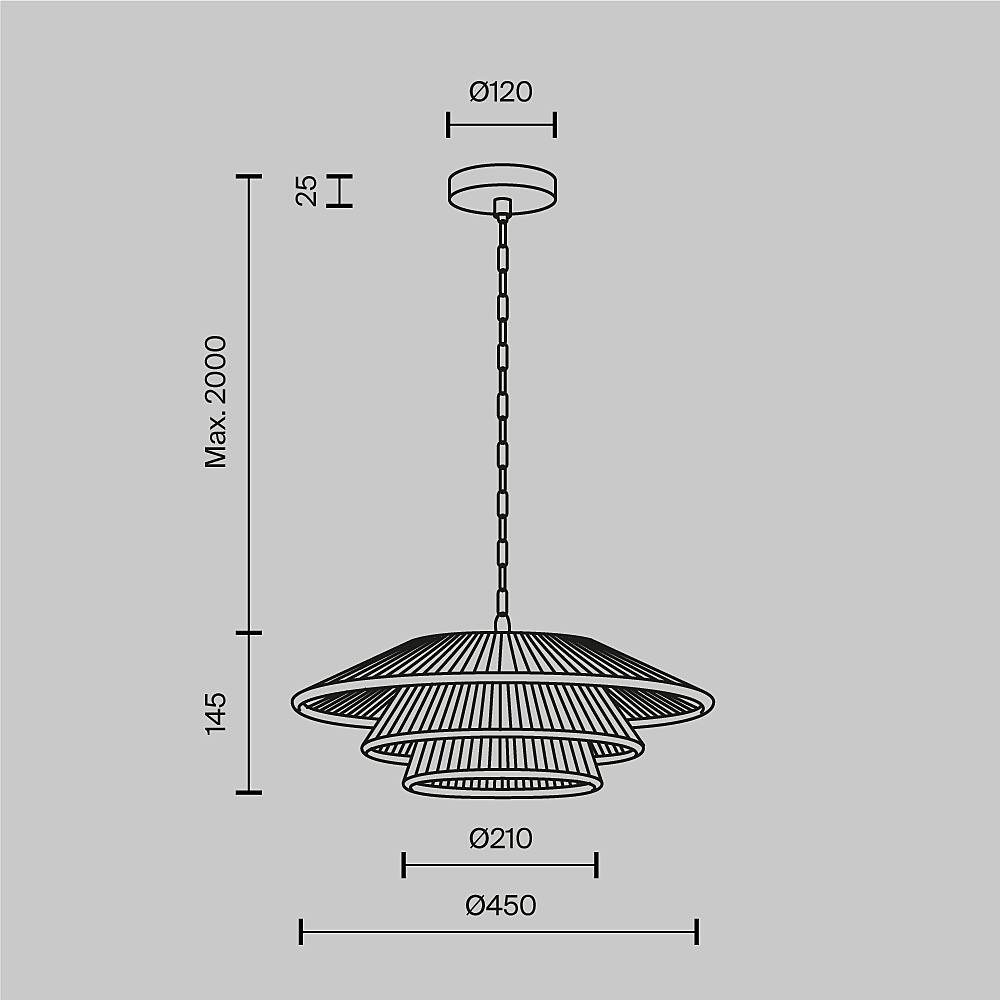 Светильник подвесной Maytoni Costa MOD394PL-01BS