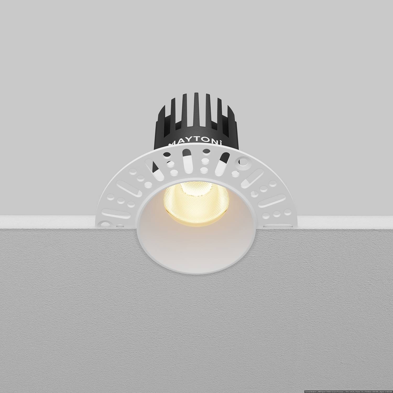 Встраиваемый светильник Maytoni Dip DL119-10W-2.7K-TRS-W