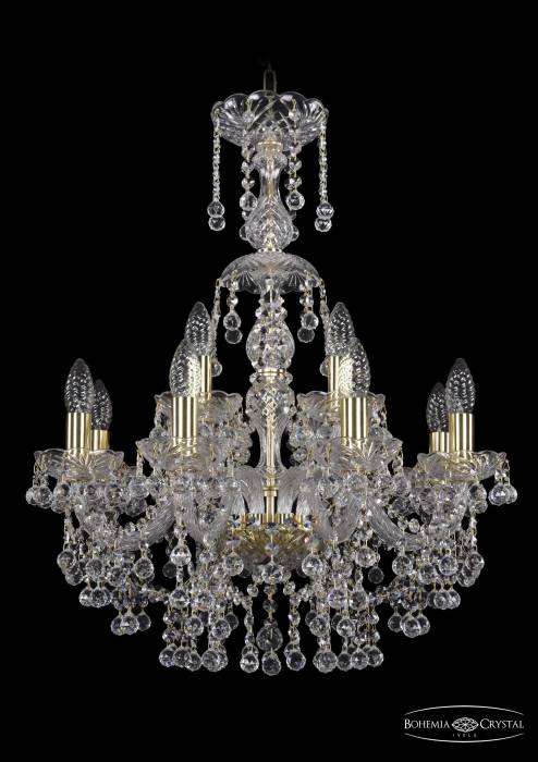 Подвесная хрустальная люстра 1409 Bohemia 1409/8+4/195/XL-68 G