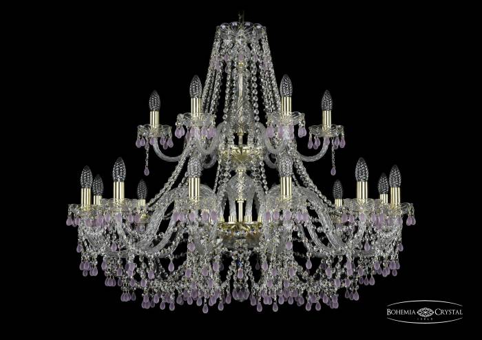 Подвесная хрустальная люстра 1410 Bohemia 1410/12+6/360/2d G V7010