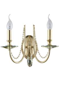 Настенное бра Crystal Lux Victoria VICTORIA AP2 GOLD/AMBER