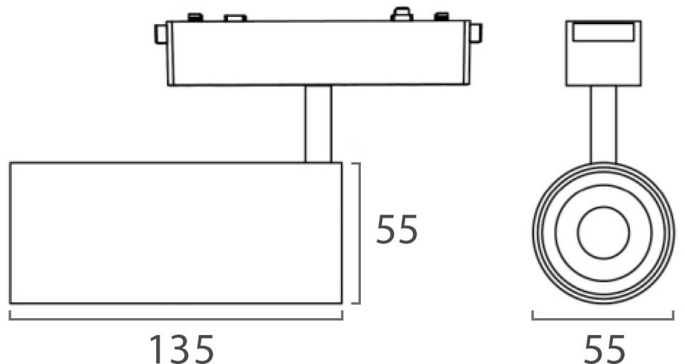 Трековый светильник Italline IT09-9018 black 3000K