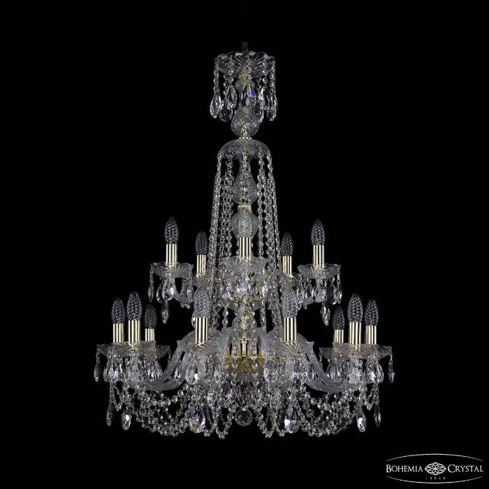 Подвесная хрустальная люстра 1402 Bohemia 1402/10+5/240/XL-90/2d G