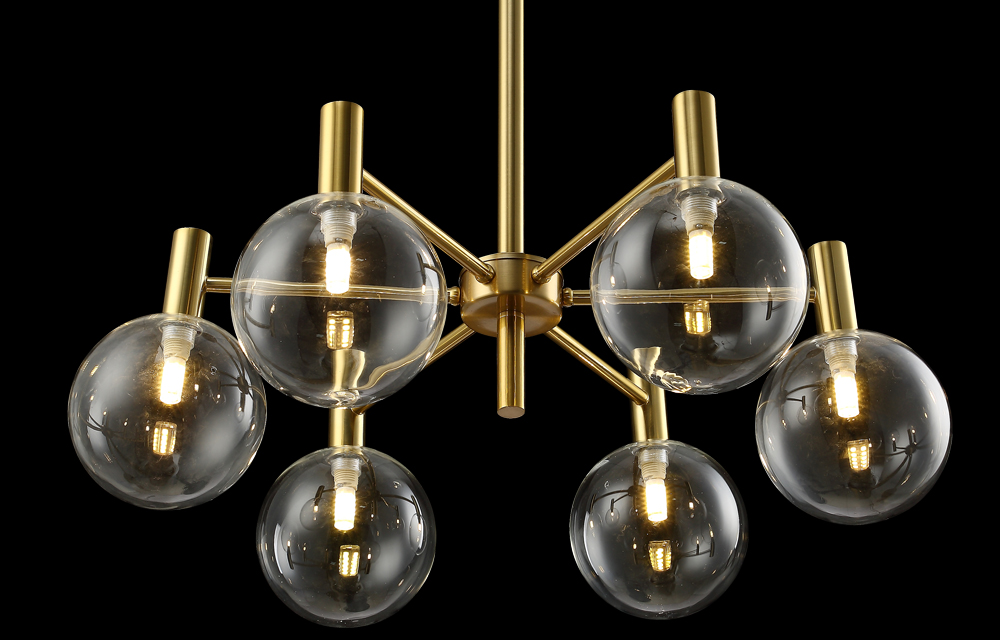 Люстра на штанге Crystal Lux Andres ANDRES SP6 BRONZE/TRANSPARENTE