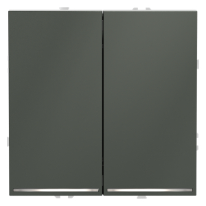 Проходной переключатель двухклавишный с подсветкой Voltum S70 VLS020406