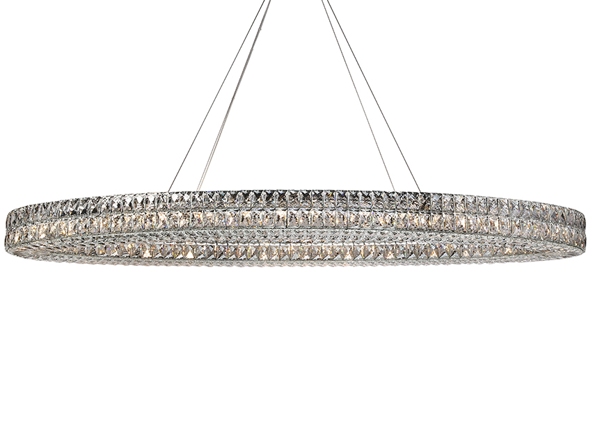 Подвесная люстра Newport Elizabeth 2 8550/160 C oval chrome