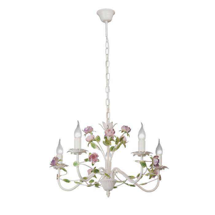 Люстра подвесная с цветочками V1184 V1184/5 Vitaluce