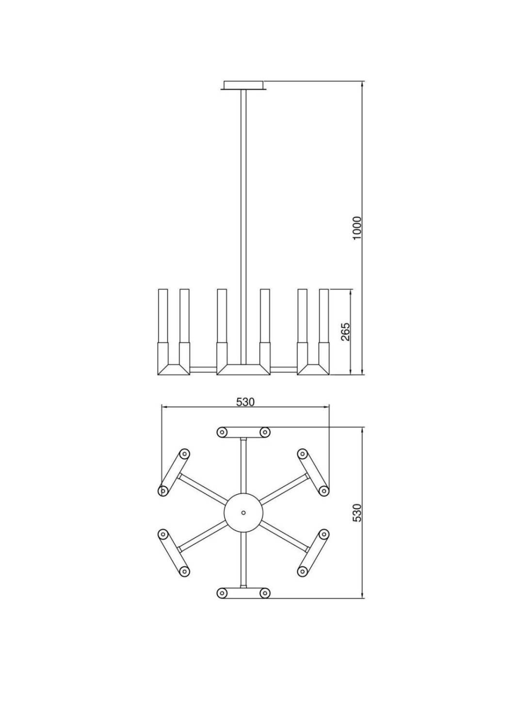 Люстра на штанге Lucia Tucci Flop FLOP 3390.12 chrome