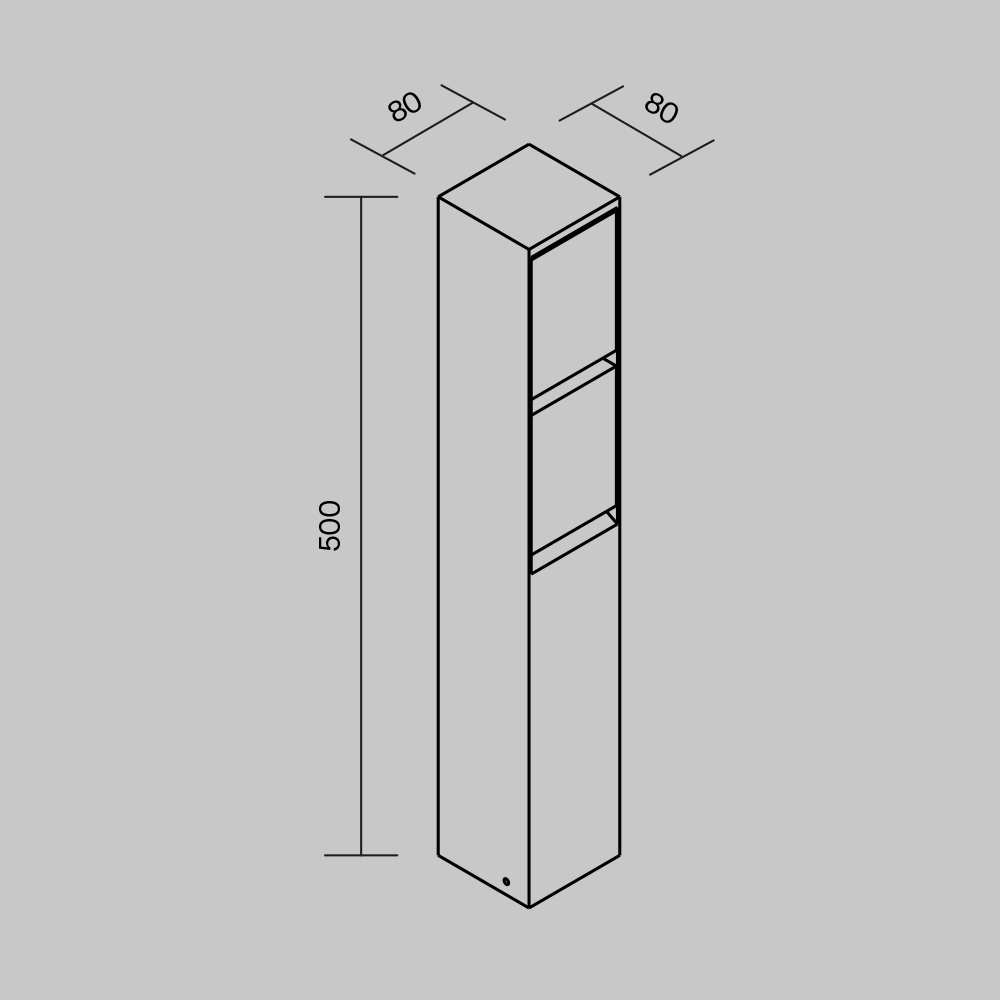 Уличная розетка 2x2000Вт Maytoni Nido O460FL-GF02SC Уличная розетка 2x2000Вт Maytoni Nido O460FL-GF02SC