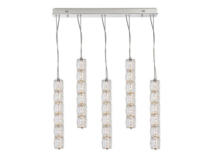 Потолочная чашка Newport Crystal Потолочная чашка 8240 L70*8*H3,5 5 подвесов chrome