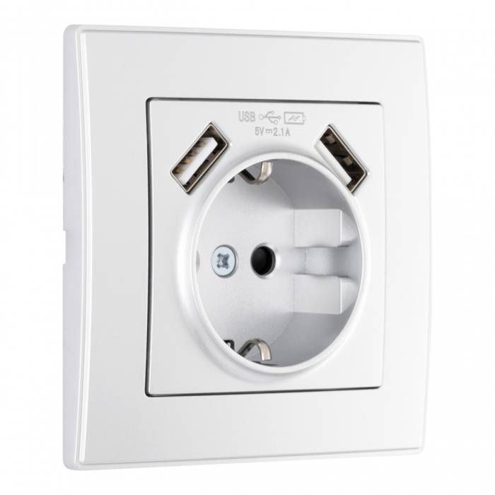 Розетка Arte Milano Set06-1 SET06-1-47-1 silver