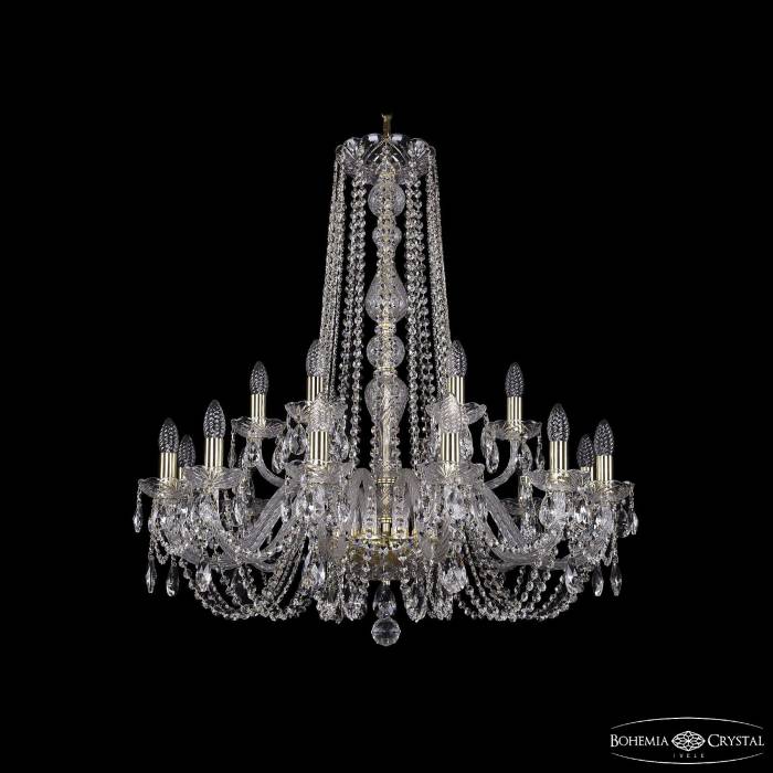 Подвесная хрустальная люстра 1402 Bohemia 1402/12+6/300/h-90 G