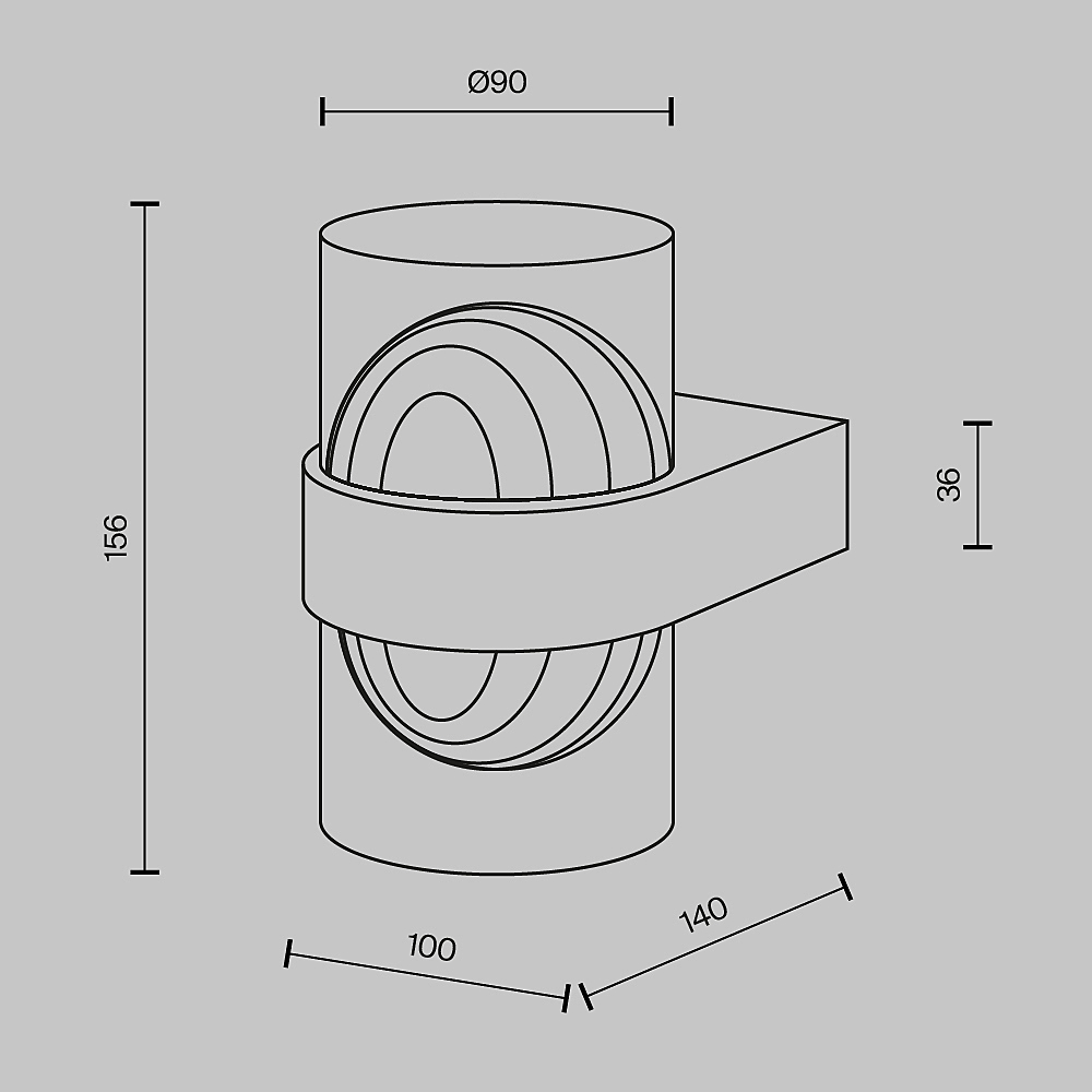 Настенный светильник Maytoni Sacramento MOD480WL-L10BS3K
