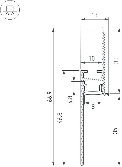 Профиль Arlight Arh-Plintus 043666