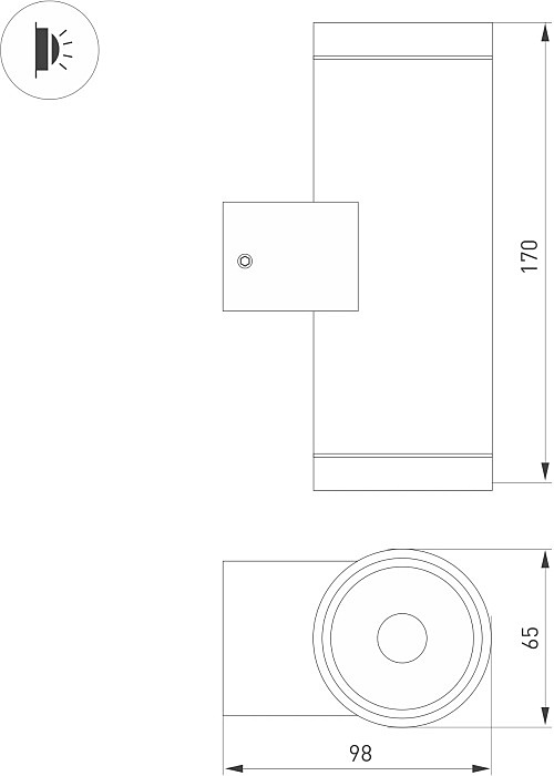 Уличный настенный светильник Arlight Ray 044850