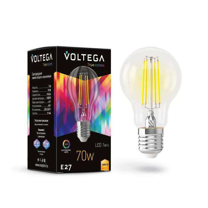 Светодиодные лампочки Voltega 7217 (E27)  (6Вт)  (3000K)  Светодиодные лампочки Voltega 7217 (E27)  (6Вт)  (3000K)