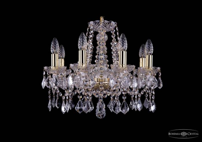 Подвесная хрустальная люстра 1413 Bohemia 1413/8/165 G Leafs