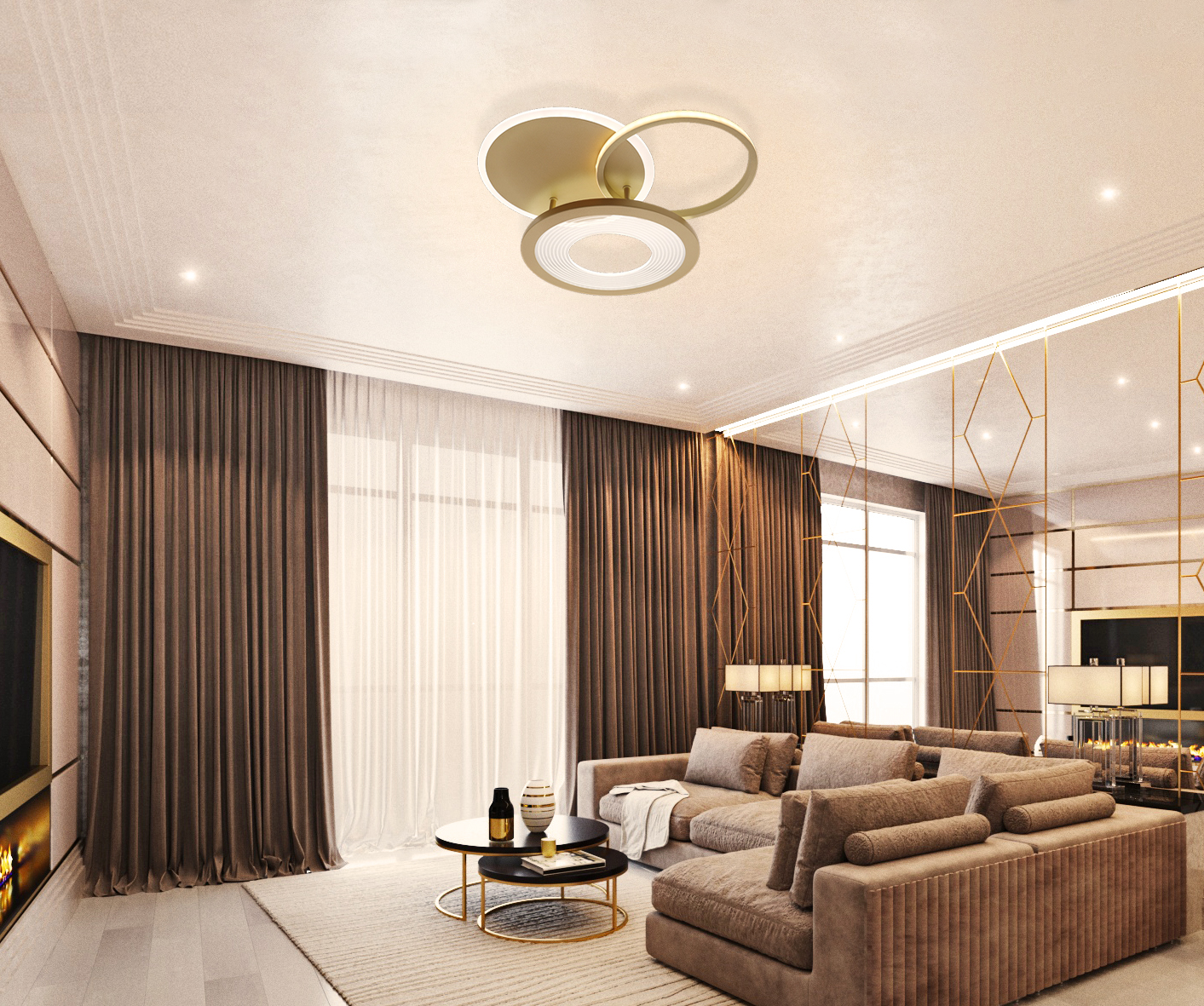 Потолочная люстра с пультом Led Lamps Natali Kovaltseva LED LAMPS 81300