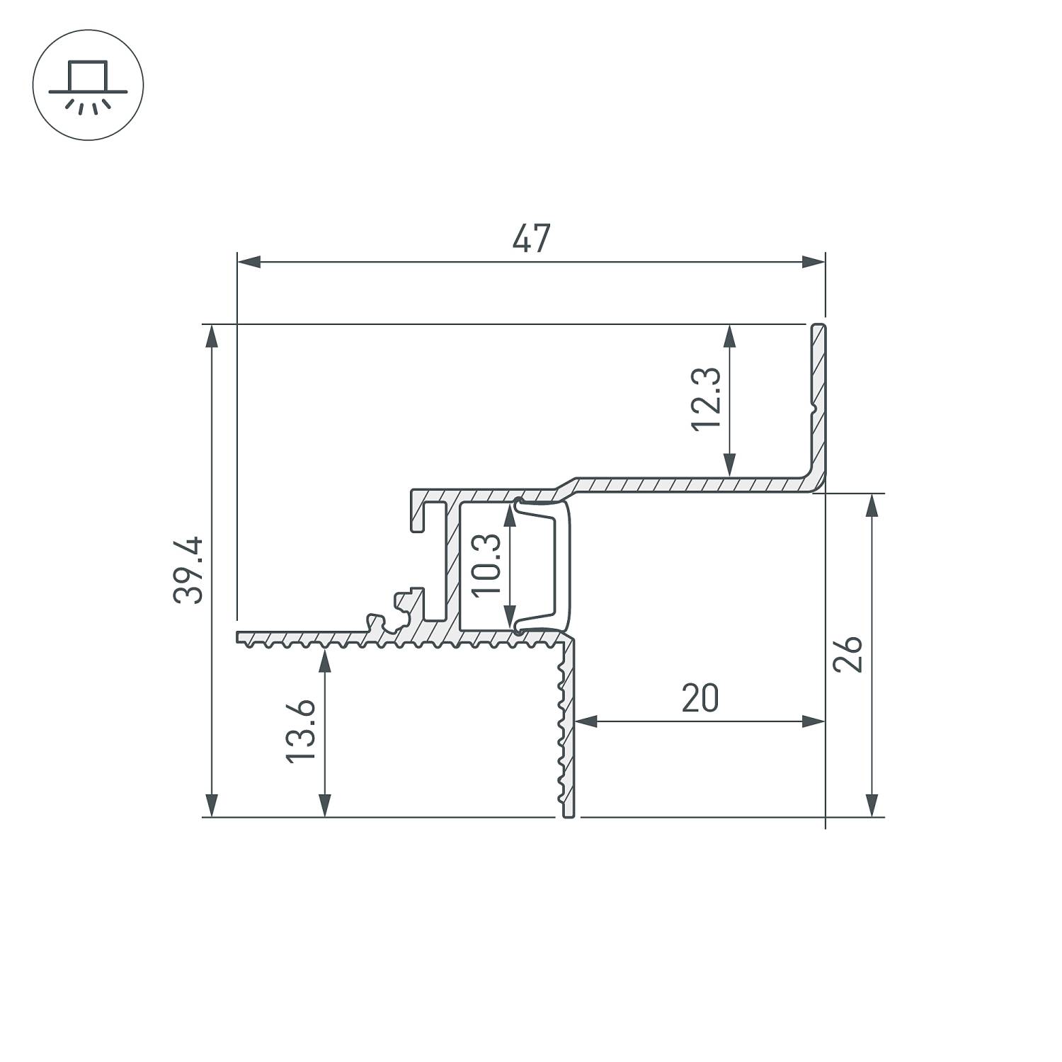 Профиль Arlight SHADOW 052226