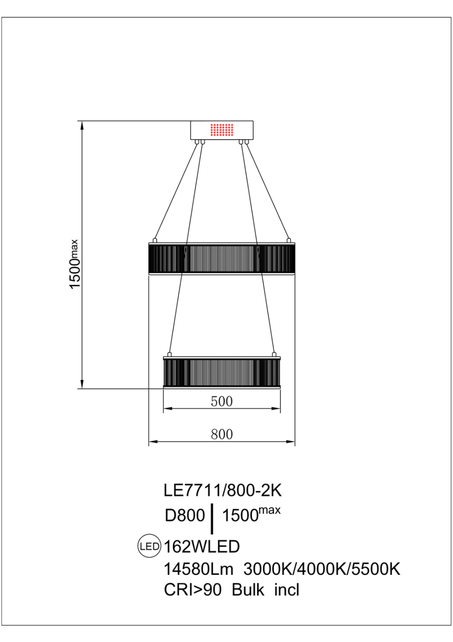 Подвесная люстра LEON Lumiere LE7769/800-2K Gold
