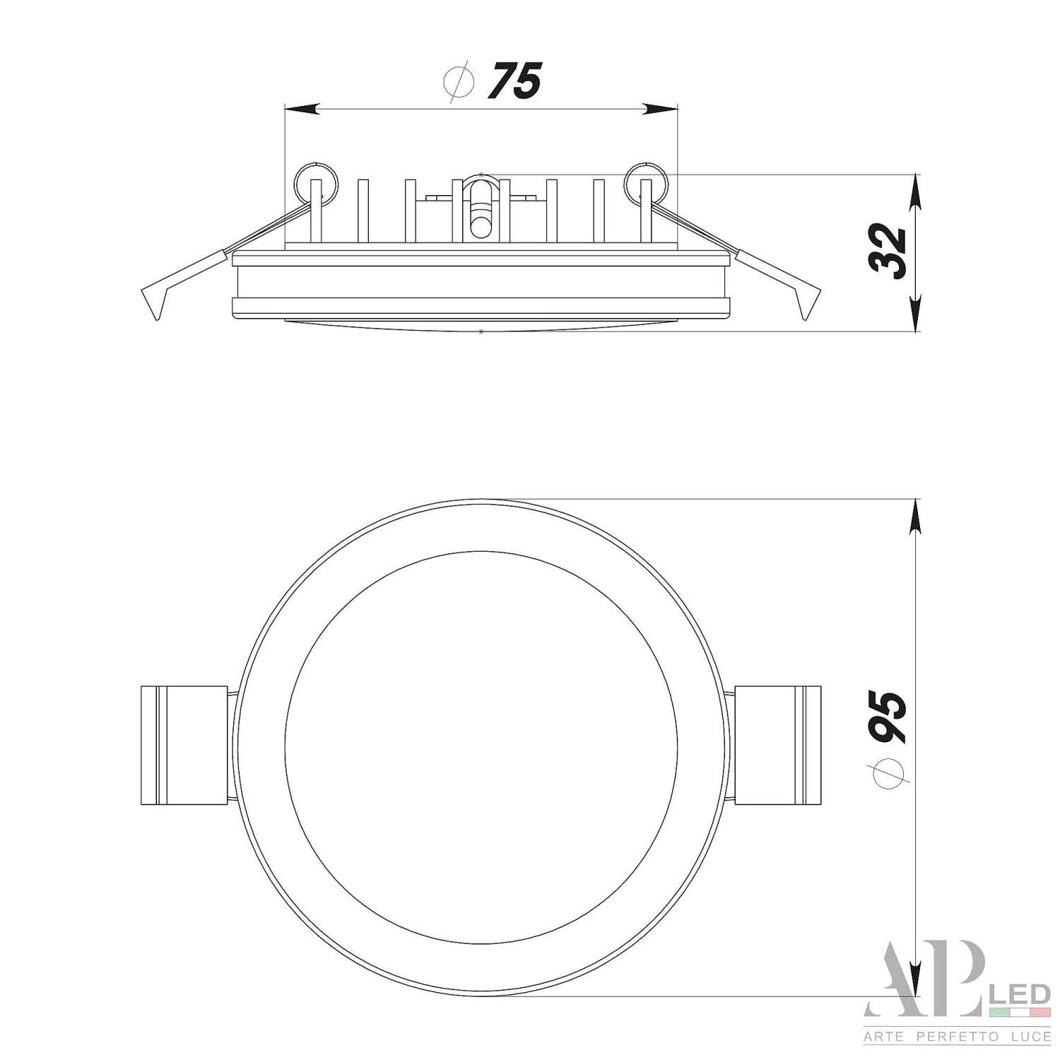 Встраиваемый светильник APL Led Ingrid 3322.LD109R/12W/6K