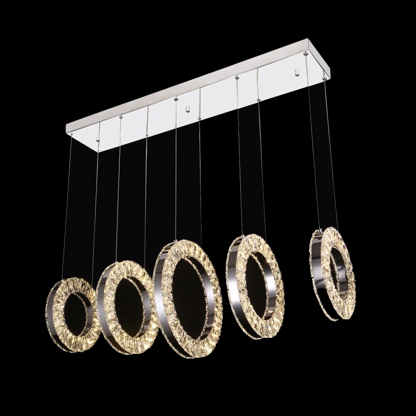 Светильник подвесной ILedex Crystal ice 4460-5 72W CR