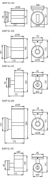 Уличный настенный светильник Kanlux Bart 7080