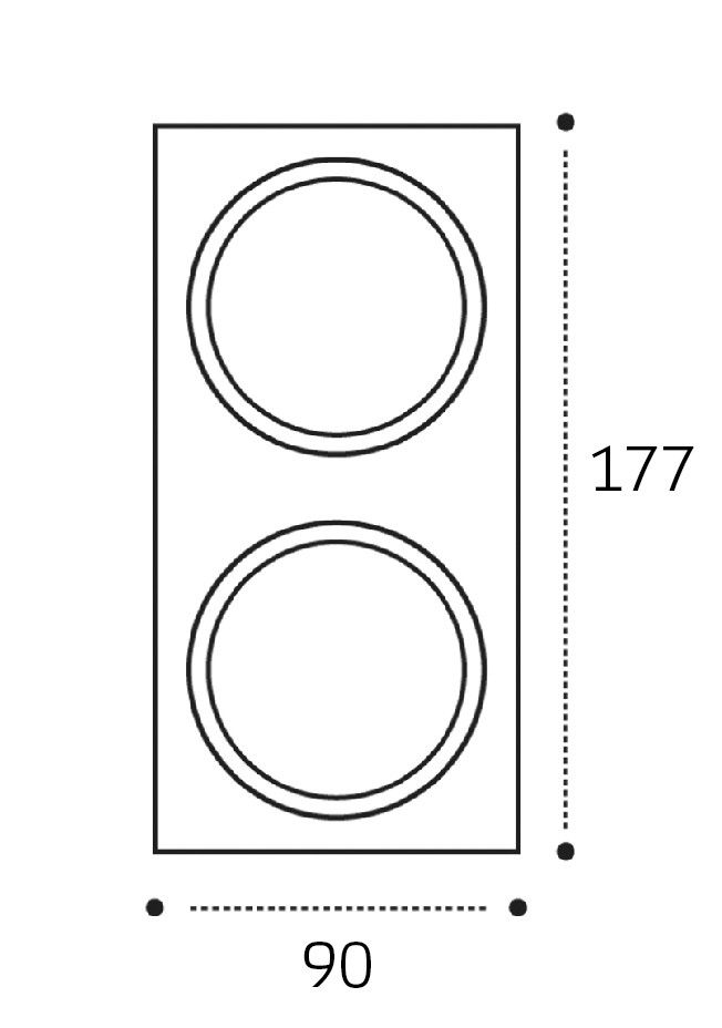 Рамка для встраиваемого светильника Italline IT08-8038 black