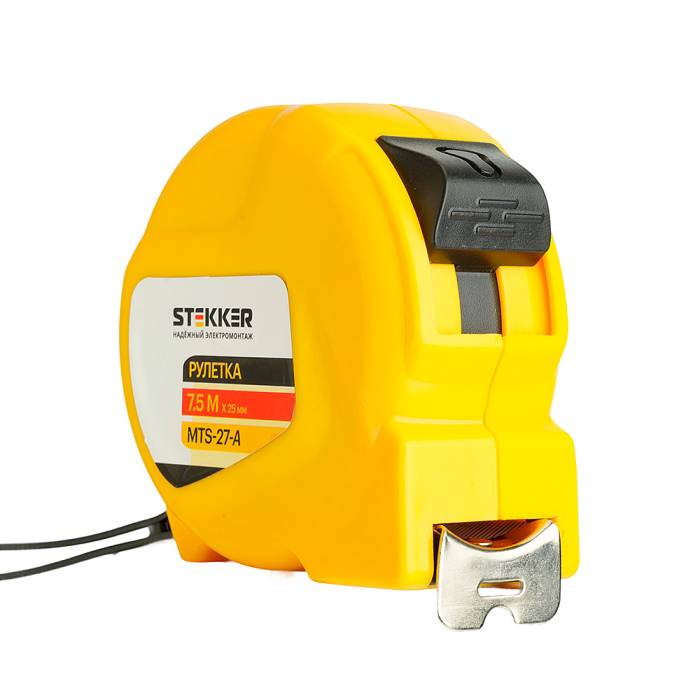 Рулетка, 7,5 м х 25 мм, Stekker MTS-27-А 50207