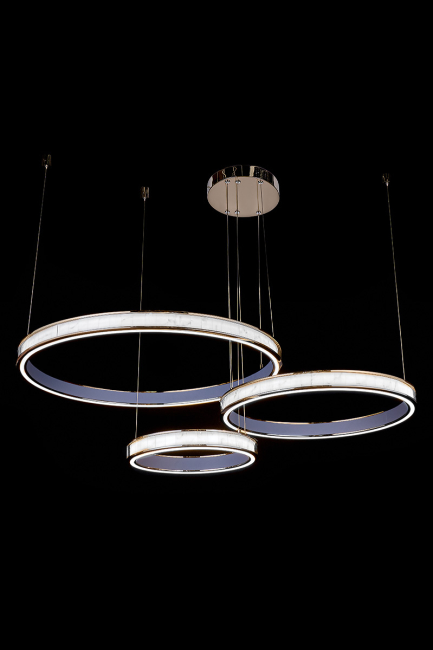 Подвесная люстра LEON Christine LE7702/800-3F Black Chrome