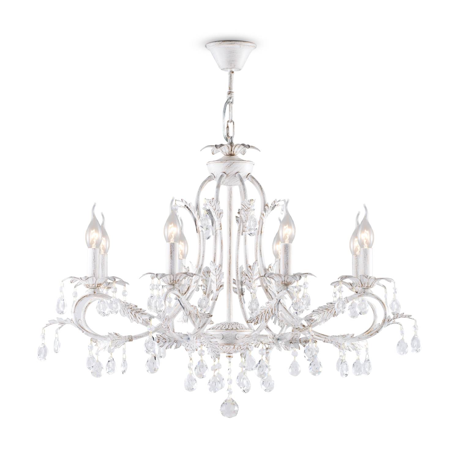 Подвесная хрустальная люстра Dezi Freya FR3040-PL-08-WG