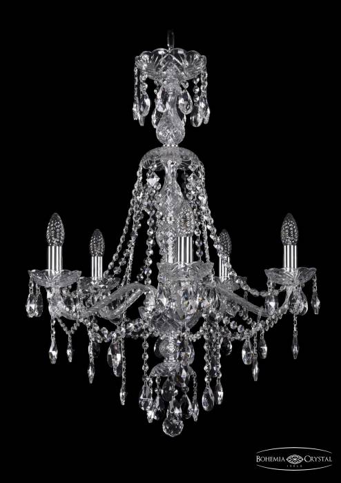 Подвесная хрустальная люстра 1415 Bohemia 1415/5/200/XL-76 Ni