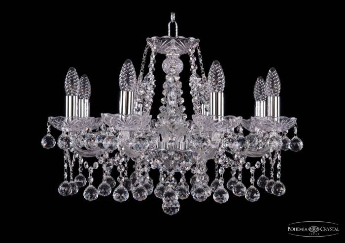 Подвесная хрустальная люстра 1413 Bohemia 1413/8/200 Ni Balls