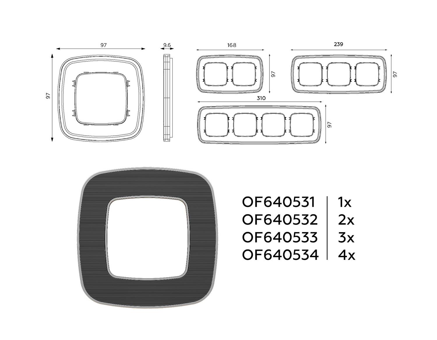 Рамка Ambrella Volt Coint OF640534 Рамка Ambrella Volt Coint OF640534