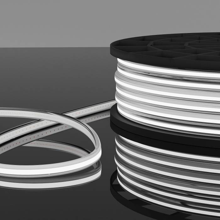 LED лента Elektrostandard Лента светодиодная 220V 9,3W 288Led COB IP65 6500 холодный белый, 50 м комплект (95001/02)