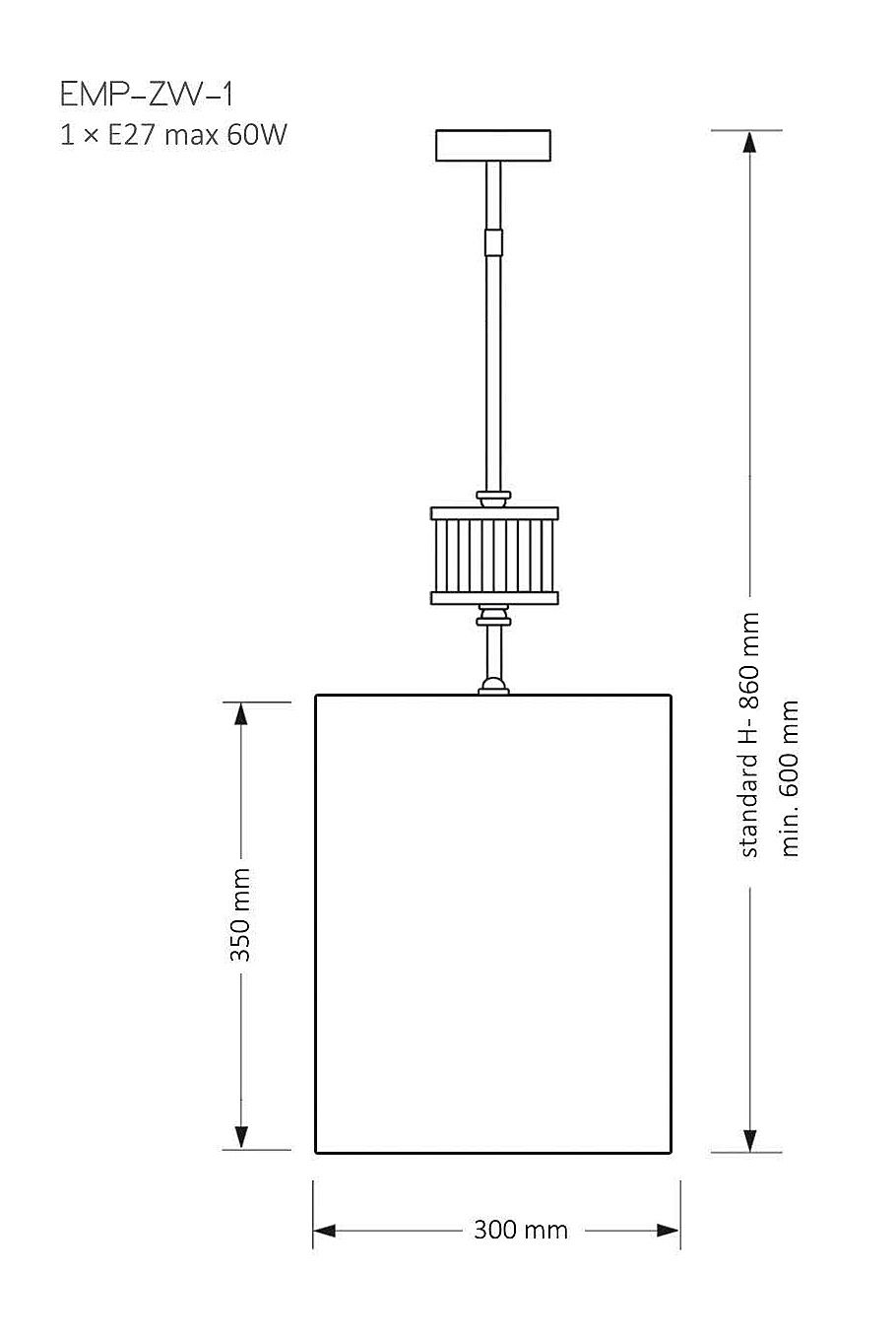 Светильник потолочный Kutek Empoli EMP-ZW-1(N)