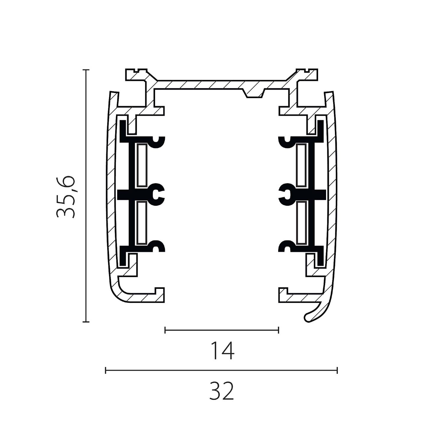 Шинопровод Lightstar Quattro 504028-F
