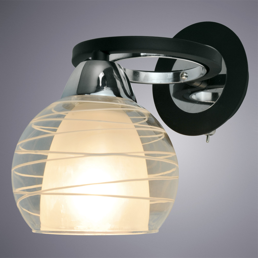Настенное бра с выключателем Arte Lamp Ginevra A1604AP-1BK