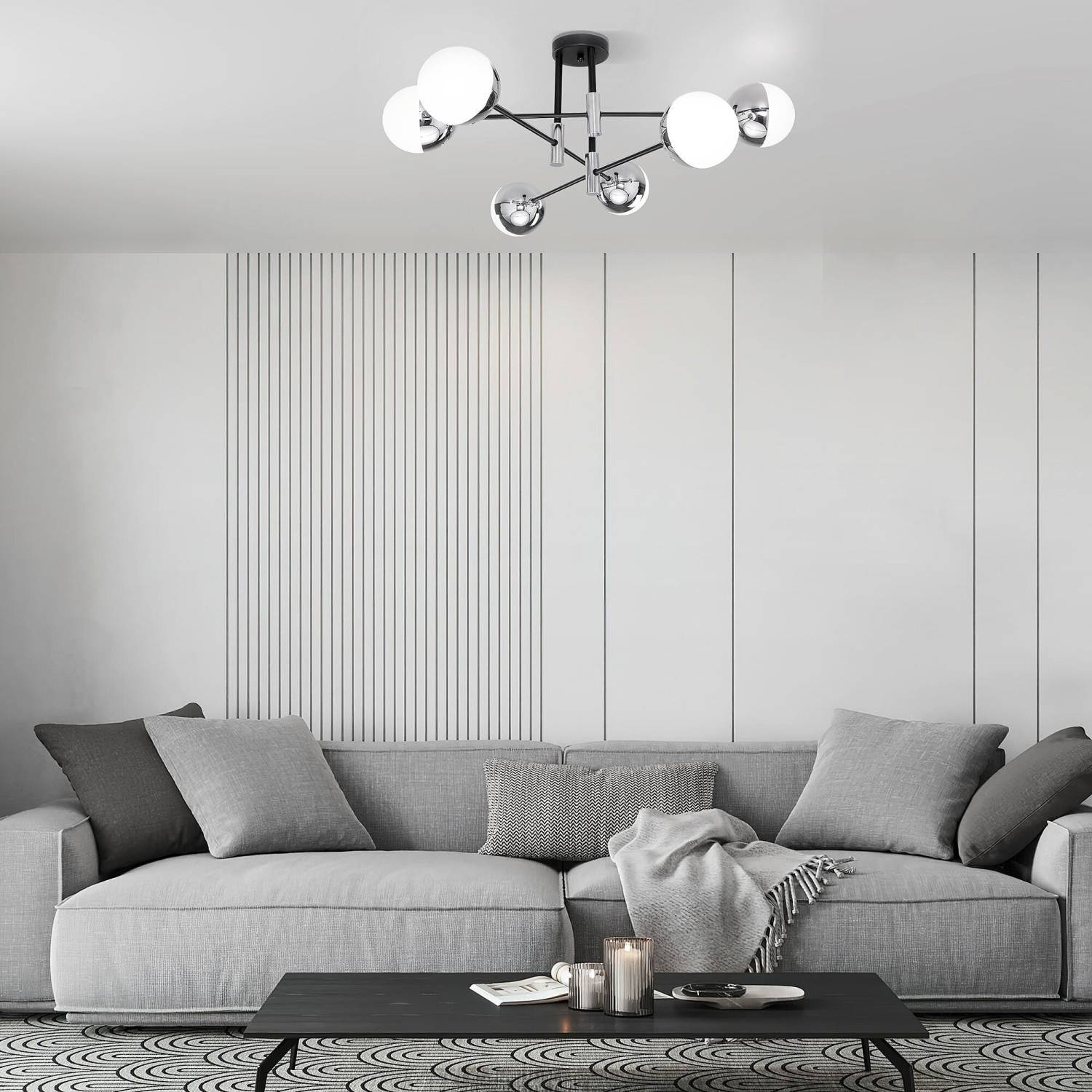 Потолочная люстра Eurosvet Nuvola 70129/6 хром Smart