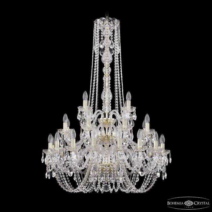 Подвесная хрустальная люстра 1402 Bohemia 1402/16+8+4/300/h-123/3d G
