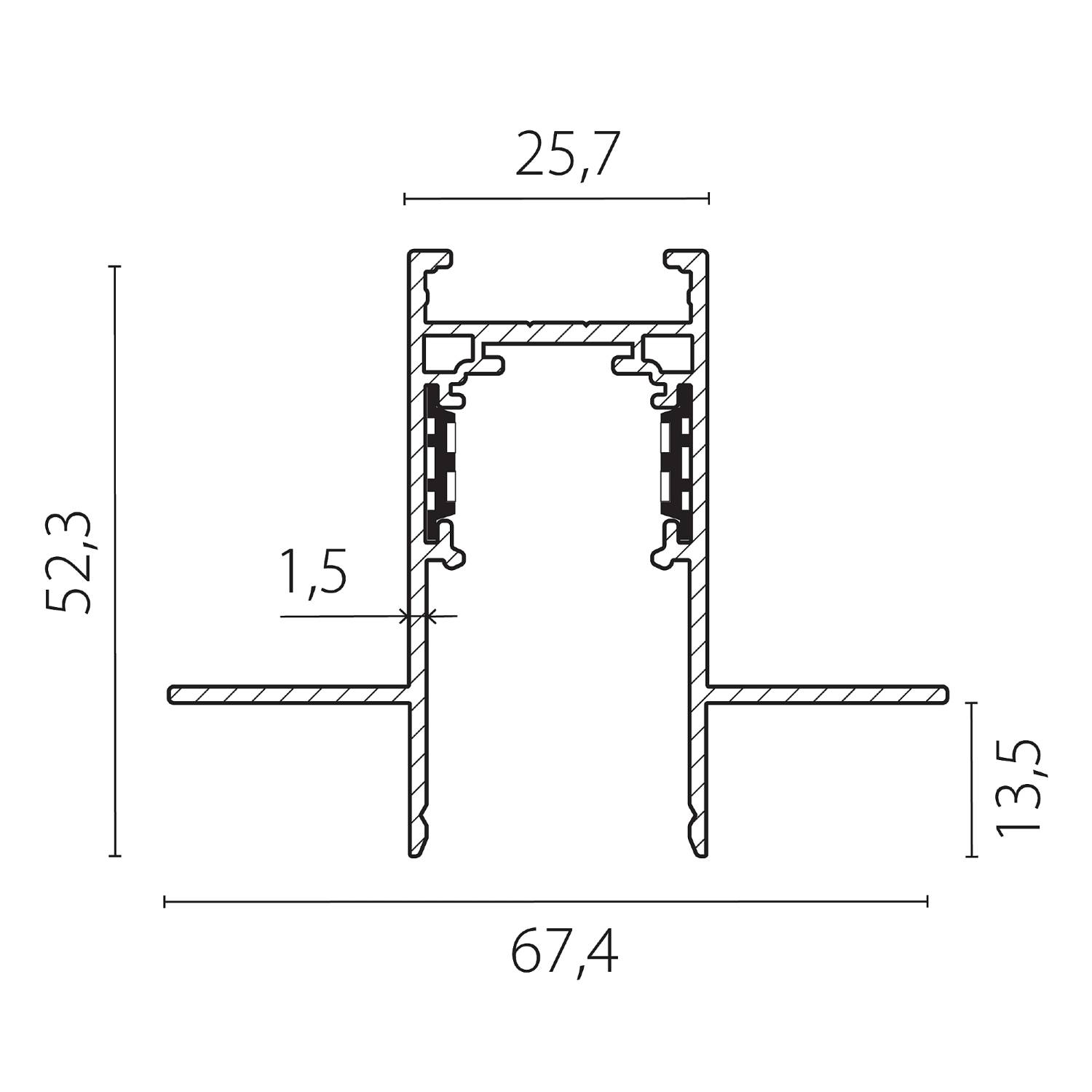 Шинопровод Lightstar Uno Pro 509237P