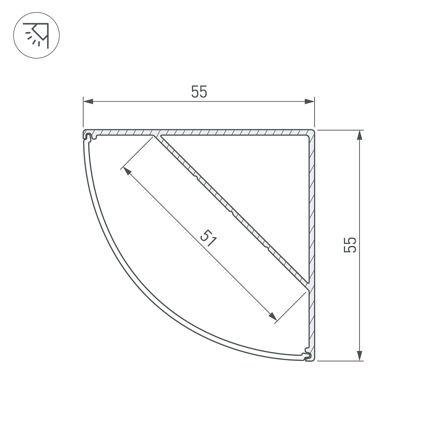 Профиль Arlight Sl-Kant 044578