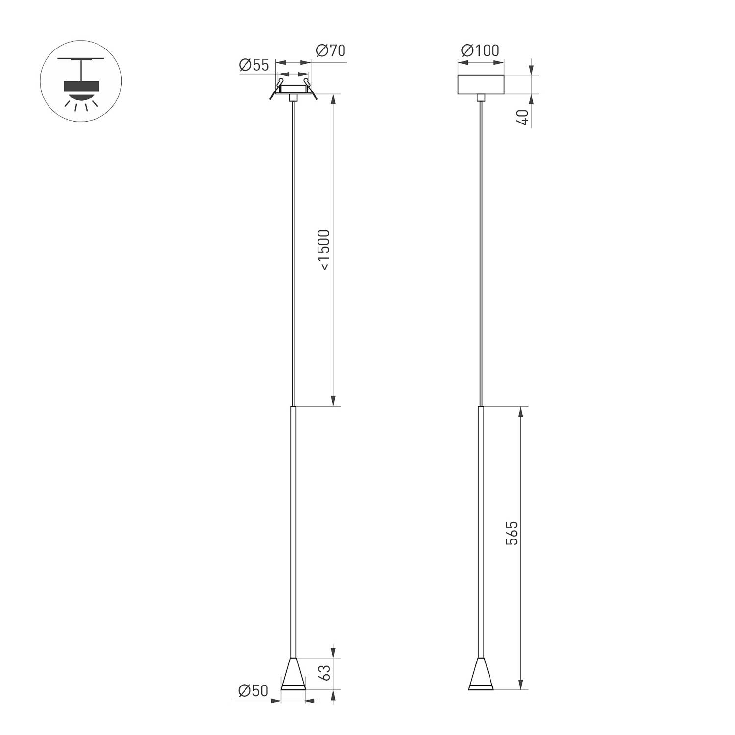 Светильник подвесной Arlight Rinar 059323