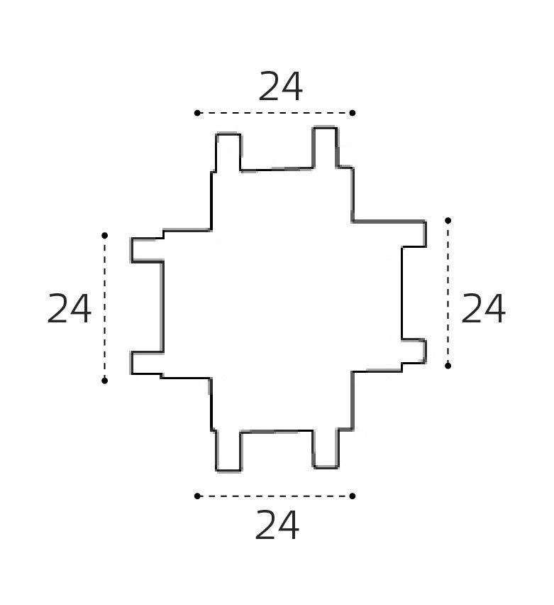Соединитель крестовой для накладного шинопровода к трековой системе KREATOR Italline IT09-9031 black