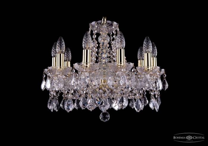 Подвесная хрустальная люстра 1413 Bohemia 1413/10/165 G Leafs